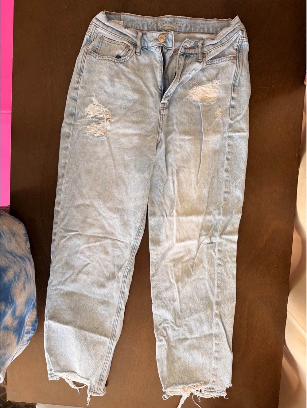 Lot of 2 American Eagle Distressed Light Wash Jeans – Size 10